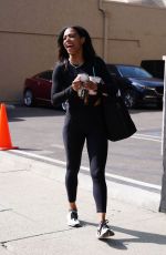 BRITT STEWART Arrives at DWTS Studios in Los Angeles 10/07/2022