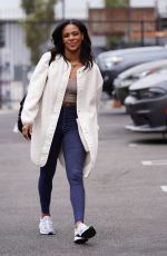BRITT STEWART Arrives at DWTS Studios in Los Angeles 10/11/2022