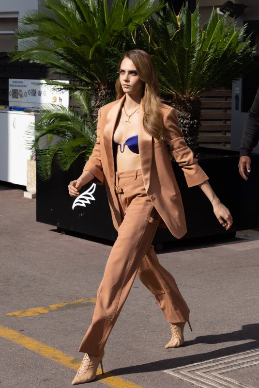CARA DELEVINGNE Leaves Palais des Festivals in Cannes 10/18/2022