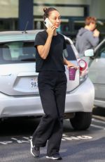 CARA SANTANA Out for Morning Smoothie at EarthBar in Los Angeles 10/07/2022