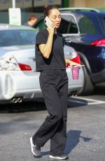 CARA SANTANA Out for Morning Smoothie at EarthBar in Los Angeles 10/07/2022