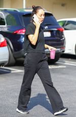 CARA SANTANA Out for Morning Smoothie at EarthBar in Los Angeles 10/07/2022