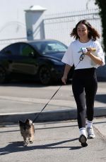 CARA SANTANA Out with Her Dog in Los Angeles 10/17/2022