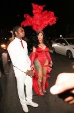 CARDI B Arrives at Her Birthday Party in Los Angeles 10/11/2022