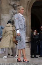 CAROLINE DAUR Arrives at Thom Browne SS2023 Fashion Show in Paris 10/03/2022