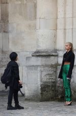 CAROLINE DAUR Leaves Victoria Beckham Show at Paris Fashion Week 09/30/2022