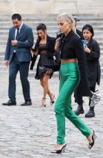CAROLINE DAUR Leaves Victoria Beckham Show at Paris Fashion Week 09/30/2022