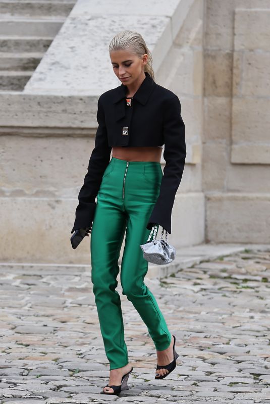CAROLINE DAUR Leaves Victoria Beckham Show at Paris Fashion Week 09/30/2022