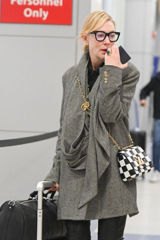 CATE BLANCHETT Arrives at JFK Airport in New York 10/01/2022