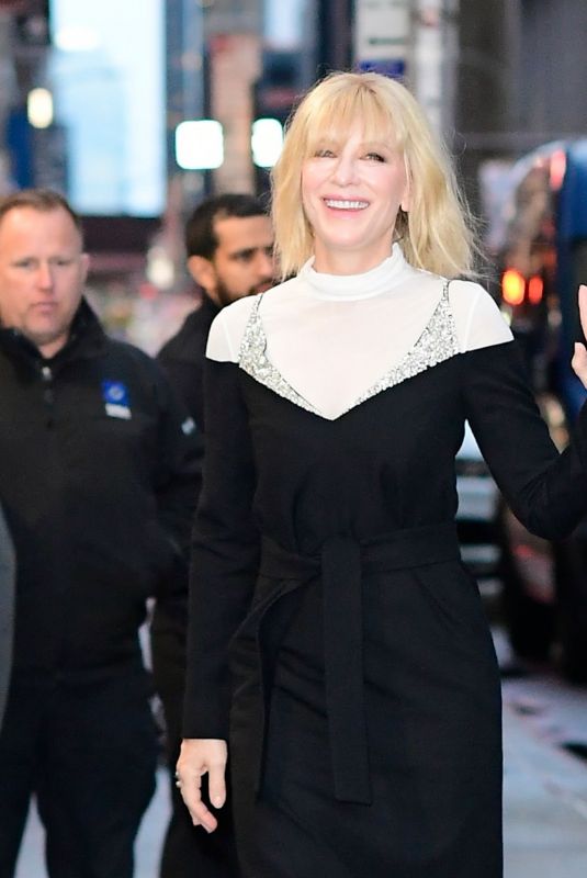 CATE BLANCHETT Arrives at Late Night with Seth Meyers in New York 10/04/2022