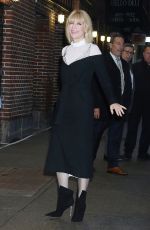 CATE BLANCHETT Arrives at Late Show with Stephen Colbert in New York 10/04/2022