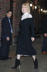 CATE BLANCHETT Arrives at Late Show with Stephen Colbert in New York 10/04/2022