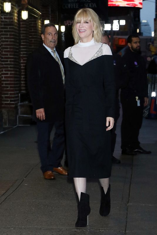CATE BLANCHETT Arrives at Late Show with Stephen Colbert in New York 10/04/2022
