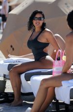 CHANEY JONES and ALIANA MAWIA in Swimsuits at a Beach in Miami 10/23/2022