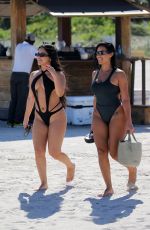 CHANEY JONES and ALIANA MAWIA in Swimsuits at a Beach in Miami 10/23/2022