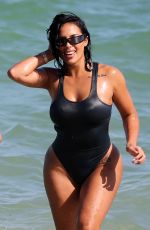 CHANEY JONES and ALIANA MAWIA in Swimsuits at a Beach in Miami 10/23/2022