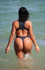 CHANEY JONES and ALIANA MAWIA in Swimsuits at a Beach in Miami 10/23/2022