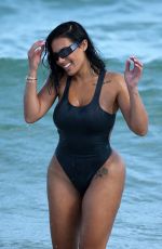 CHANEY JONES and ALIANA MAWIA in Swimsuits at a Beach in Miami 10/23/2022