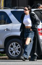 CHARLI XCX in Ripped Denim Out in New York 10/30/2022
