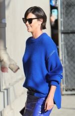 CHARLIZE THERON Arrives at Jimmy Kimmel Live at El Capitan Entertainment Centre in Hollywood 10/25/2022