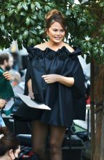 CHRISSY TEIGEN on the Set of a Cooking Show Segment in Los Angeles 10/17/2022