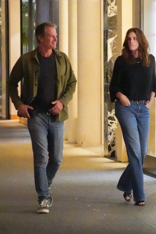CINDY CRAWFORD and Rande Gerber Shopping in Bal Harbour 10/19/2022