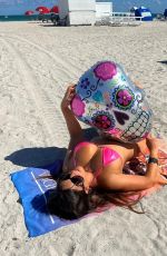 CLAUDIA ROMANI in Bikini Celebrates Halloween at Miami Beach 10/23/2022