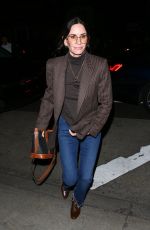 COURTENEY COX Out for Dinner at Giorgio Baldi in Santa Monica 10/13/2022