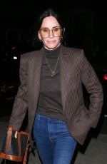 COURTENEY COX Out for Dinner at Giorgio Baldi in Santa Monica 10/13/2022