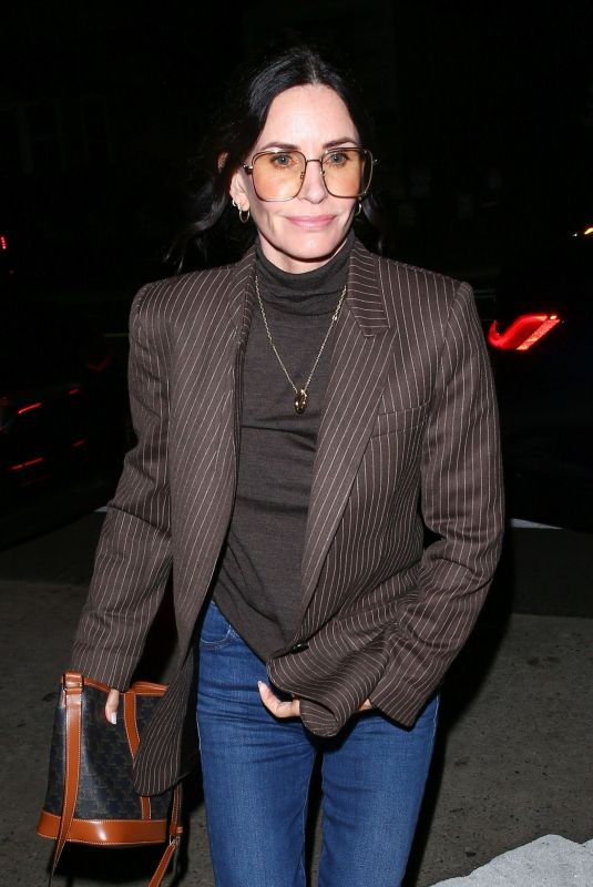 COURTENEY COX Out for Dinner at Giorgio Baldi in Santa Monica 10/13/2022