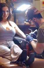 COURTNEY STODDEN at Tattoo Salon in Santa Monica 10/14/2022