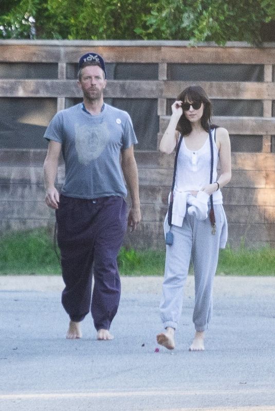 DAKOTA JOHNSON and Chris Martin Out at a Beach in Malibu 10/16/2022