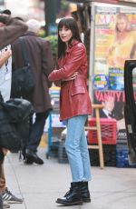 DAKOTA JOHNSON on the Set of Madame Web in New York 10/11/2022