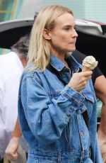DIANE KRUGER in Denim Jumpsuit Out for Ice Cream in New York 10/26/2022