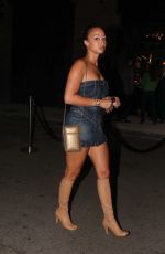 DRAYA MICHELE Leaves Kaviar Sushi Bar Grand Opening in Los Angeles 10/17/2022