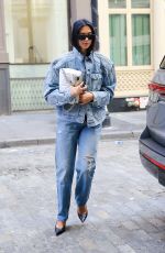 DUA LIPA in Double Denim Out in New York 09/29/2022