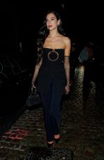 DUA LIPA Leaves Chiltern Firehouse in London 01/15/2022