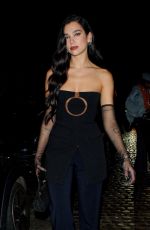 DUA LIPA Leaves Chiltern Firehouse in London 01/15/2022