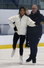 EKIN-SU CULCULOGLU Practicing for Dancing on Ice in London 10/18/2022