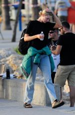 ELIZABETH DEBICKI Arrives at a Harbor After Filming in Spain 10/19/2022