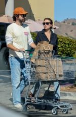 ELIZABETH OLSEN and Robbie Arnett Shopping at Erewhon Market in Los Angeles 10/04/2022