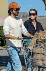 ELIZABETH OLSEN and Robbie Arnett Shopping at Erewhon Market in Los Angeles 10/04/2022