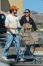 ELIZABETH OLSEN and Robbie Arnett Shopping at Erewhon Market in Los Angeles 10/04/2022