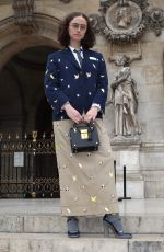 ELLA EMHOFF Leaves Thom Browne Show at Paris Fashion Week 10/03/2022