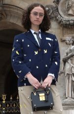 ELLA EMHOFF Leaves Thom Browne Show at Paris Fashion Week 10/03/2022