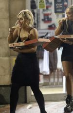 ELLIE BROWN and MOLLY BEDFORD Order Pizza via Deliveroo Night Out in Manchester 10/21/2022