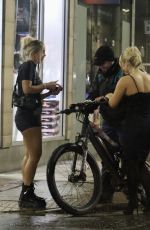 ELLIE BROWN and MOLLY BEDFORD Order Pizza via Deliveroo Night Out in Manchester 10/21/2022