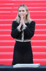 EMILY BLUNT at Handprint Ceremony at Palais des Festivals et des Congresses in Cannes 10/16/2022