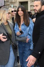 EMILY RATAJKOWSKI Arrives at Loewe Fashion Show in Paris 09/30/2022