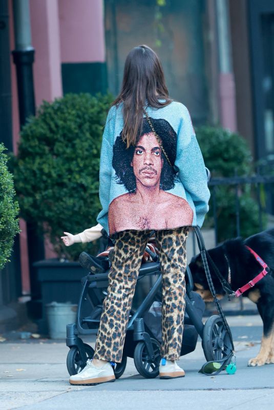 EMILY RATAJKOWSKI Out with Her Son and Dog in New York 10/16/2022